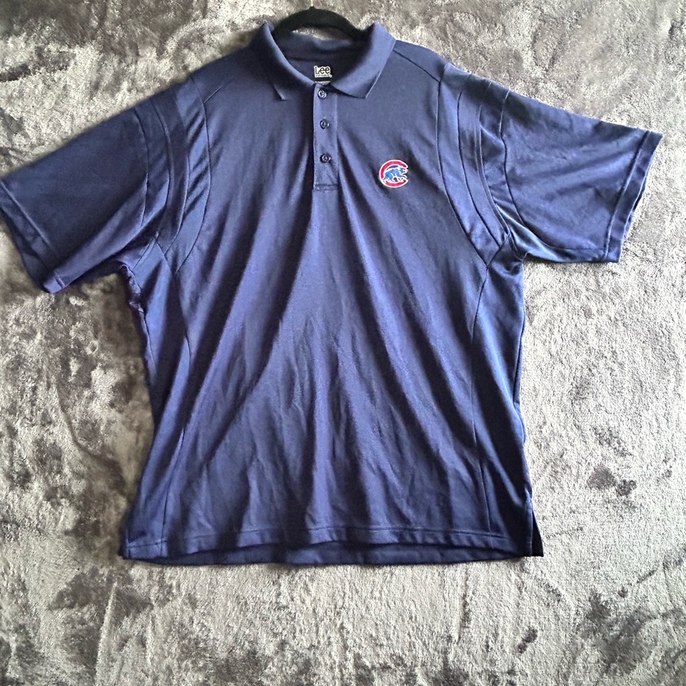 Lee Sport Chicago Cubs Polo Shirt Mens XL Blue MLB Baseball Fan CUB‎